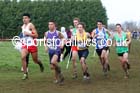 147 Jamaine Coleman (Lancashire), 178 Matthew Shirling (Merseyside) and Alex George (Gloucestershire) lead the under-20 mens Inter Counties Cross Country, Cofton Park, Birmingham. Photo: David T. Hewitson/Sports for All Pics